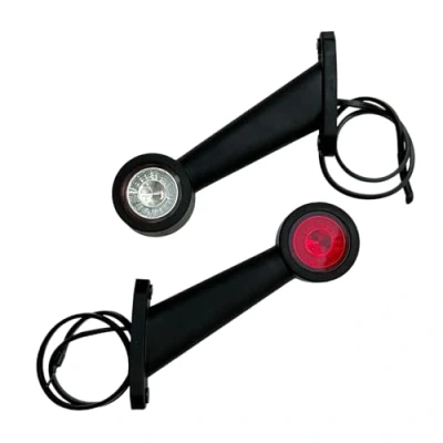 Abbildung von MelTruck® 2x LED Umrissleuchte Begrenzungsleuchte E9 flaches Kabel für LKW PKW Anhänger
