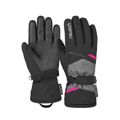 Abbildung von Reusch Hannah R TEX® XT Winddichte, wasserdichte, extra atmungsaktive und warme Winterhandschuhe Fingerhandschuhe Schneehandschuhe Skihandschuhe für Damen, Blck/Blck Melang/Pink Glo, 6