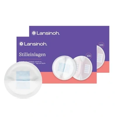 Abbildung von Lansinoh Stilleinlagen Blue Lock, 200 Stück (2 x 100 Stück) saugfähiger Kern, komfortabel &amp; auslaufsicher