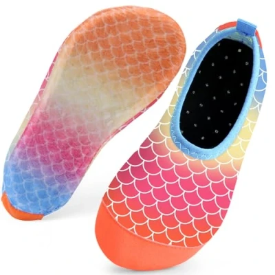 Abbildung von Kinder Badeschuhe Schwimmschuhe Wasserschuhe Mädchen Baby Strandschuhe Aquaschuhe Schnell Trocknend für Beach Pool(Yulin Rosa28/29)