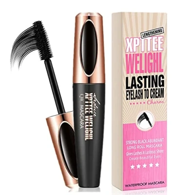 Abbildung von 4D Silk Fiber Lash Mascara, Mascara Lash, Wimperntusche, Waterproof, Wimpernverlängerung Wasserdicht schwarzer Länger Dicker Wimpern