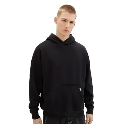 Abbildung von TOM Tailor Denim Kapuzenpullover, Herren, Größe: Large, Black