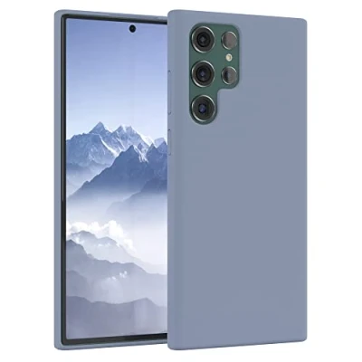 Abbildung von EAZY CASE Premium Silikon Handyhülle kompatibel mit Samsung Galaxy S22 Ultra 5G, Slimcover Kameraschutz und Innenfutter, Silikonhülle, Schutzhülle, Bumper, Handy Case, Hülle, Softcase, EIS Blau