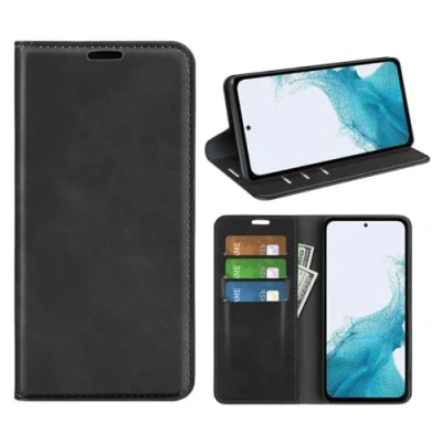 Abbildung von CoverKingz Handyhülle für Samsung Galaxy A55 5G Handytasche mit Kartenfach Phone Case Cover Handy Hülle klappbar Schwarz