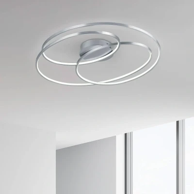 Abbildung von Trio Leuchten LED Deckenleuchte Gale 673918007, Metall Nickel matt, inkl. 50 Watt, Switch Dimmer