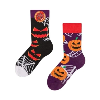 Abbildung von Dedoles Socken Kinder Mädchen Jungen Baumwolle viele lustige Designs Weihnachtssocken 1 Paar, Farbe Mehrfarbig, Motiv Gruseliger Kürbis, Gr. 27 30