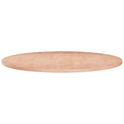 Abbildung von vidaXL Runde Tischplatte Massivholzplatte Eichenplatte Holzplatte Platte Ersatztischplatte Ø70x1,5cm Unbehandeltes Massivholz Eiche