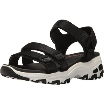 Abbildung von Skechers Sport D&#039;LITES Trekkingsandale, Damen, Größe: 38, Black Schuhe