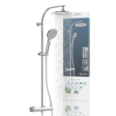 Abbildung von Schütte Duschsäule &quot;MADURA FRESH&quot;, inkl. Wasserspardichtung, Sicherheitssperre, Antikalk, höhenverstellb.
