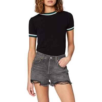 Abbildung von Levi&#039;s Damen 501 Original Shorts Denim Eat Your Words (Schwarz) 32