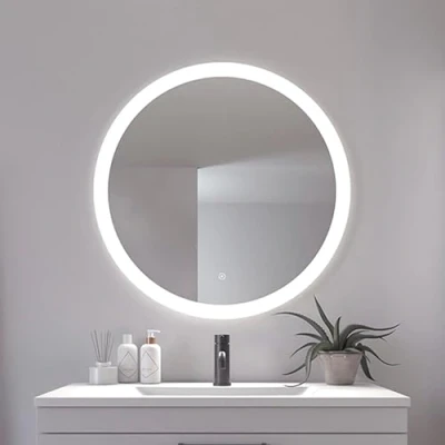 Abbildung von nicht definiert Badspiegel &quot;Vega Rund, Badzimmerspiegel mit LED Beleuchtung, Lichtspiegel&quot;, (1 St.), Touchpanel für Lichtsteuerung, Dimmbar Spiegel, Dänisches Design