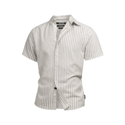 Abbildung von Indicode Jeans Kurzarm Inbravida Hemd, Herren, Größe: XL, Greige
