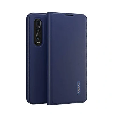 Abbildung von OPPO Schutzhülle Bookcover PU passend Find X2 Pro, Dunkelblau