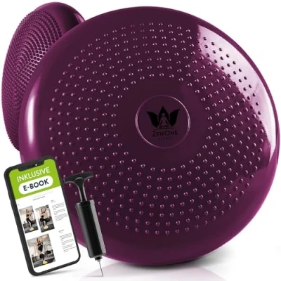 Abbildung von ZenOne Sports Balancekissen orthopäd. Sitzkissen für aufrechte Haltung, Reha &amp; Balance, mit Pumpe