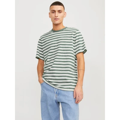 Abbildung von Jack &amp; Jones Gestreift Rundhals Tshirt print, Herren, Größe: XS, Laurel wreath