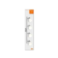 Abbildung von LEDVANCE LED Spotlight, 4 flammiger hochwertiger Spotstrahler aus Aluminium, geeignet für Wand und Decke Innen, austauschbare 2W G9 Leuchtmittel enthalten, Warmweiß (2700K), SPOT 4x2W