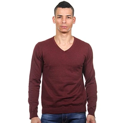 Abbildung von SELECTED HOMME Herren Tower Aus Cotton V Neck Noos Id Pullover, Rot (Oxblood Red), X Large