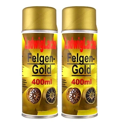 Abbildung von 4 Felgengold Spray 400 ml je Spraydose