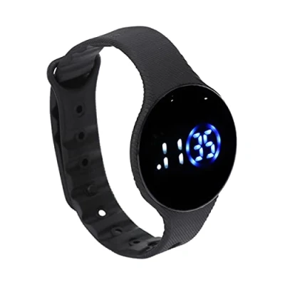 Abbildung von Kinder Digitaluhr Intelligente Uhr, Digitaluhr, Wasserdichtes Silikonarmband, Kratzfeste LED Elektronikuhr für Kinder, Frauen, Männer, Mädchen, Jungen(Schwarz)