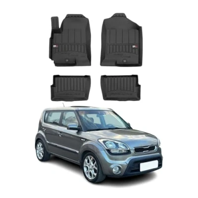 Abbildung von OMAC Gummi Fußmatten kompatibel mit Kia Soul 2009 2013 Premium TPE Automatten 4tlg