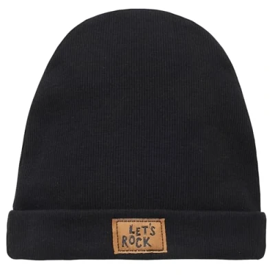 Abbildung von Pinokio Beanie Mütze Lets Rock, schwarz, Jungen, Gr 47 53(47)
