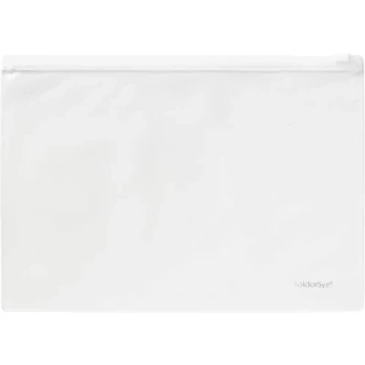 Abbildung von FolderSys 10 x Gleitverschlusstasche 180x255 mm PVC mit Plastikzip Zipp weiß