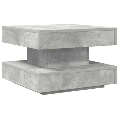 Abbildung von vidaXL Couchtisch 360 Grad Drehbar Betongrau 50x50x34,5 cm, Kaffeetisch, Tische, Sofatisch, Tisch, Beistelltisch, Wohnzimmertisch, Tisch Wohnzimmer
