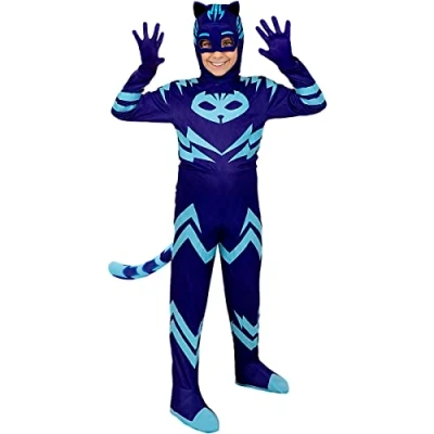 Abbildung von Metamorph Kostüm PJ Masks Catboy für Kinder, Das geheimnisvolle Amulett (und dieses Kostüm) macht Dich zum Pyjama