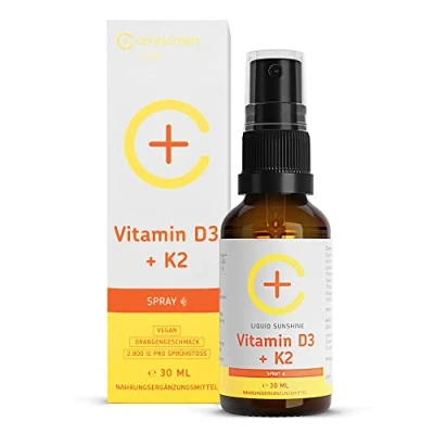 Abbildung von Cerascreen Vitamin D3+K2 hochdosiert vegan Spray 30 ml