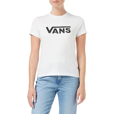 Abbildung von Vans Damen Drop V SS Crew T Shirt, White, M