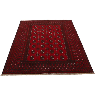 Abbildung von Woven Arts Orientteppich &quot;Afghan Akhche Bokhara&quot;, rechteckig, reine Schurwolle für ein warmes Raumklima, handgearbeitet
