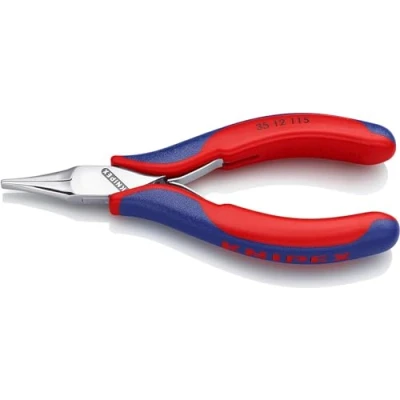 Abbildung von Knipex 35 12 115, Spitzzange, 4 mm, 2,25 cm, Stahl, Blau, Rot, 11,5 cm