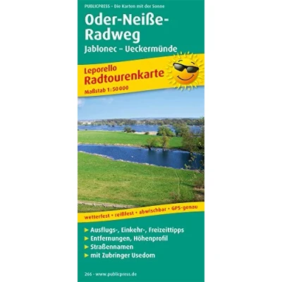 Abbildung von Oder Neiße Radweg, Jablonec Ueckermünde: Leporello Radtourenkarte mit Ausflugszielen, Einkehr &amp; Freizeittipps, wetterfest, reissfest, abwischbar, ... 1:50000 (Leporello Radtourenkarte: LEP RK)