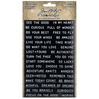 Abbildung von Idea ology Tim Holtz Label Stickers Thoughts (TH94229)