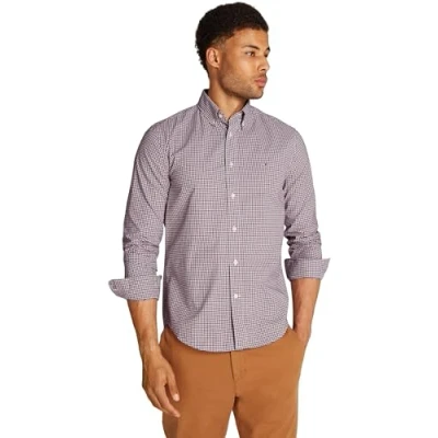 Abbildung von Tommy Hilfiger FLEX Gingham Shirt Hemd, Herren, Größe: Small, Regatta red