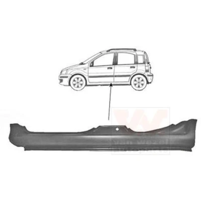 Abbildung von VAN WEZEL 1709103 Schweller Reparaturblech links FIAT: Panda II Schrägheck