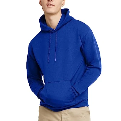 Abbildung von Hanes Herren Hoodie, EcoSmart Fleece Kapuzen Sweatshirt für Männer, Deep Royal, XXX Large