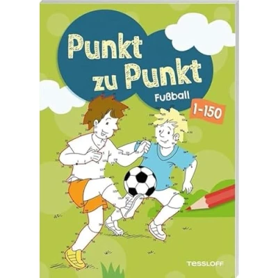 Abbildung von Punkt zu Punkt. Fußball. 1 bis 150: Punkte verbinden von 150 (Von Punkt)