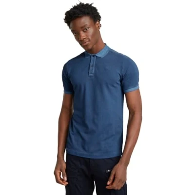 Abbildung von G STAR Dunda Overdyed Poloshirt, Herren, Größe: XXL, Dk sea blue gd