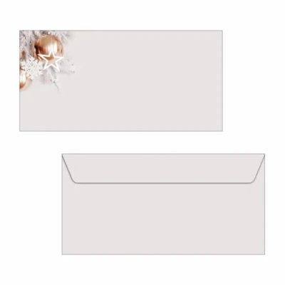 Abbildung von SIGEL DU429 Briefumschläge Weihnachten &quot;Christmas in rose gold&quot; gummiert DIN lang 50 Stück