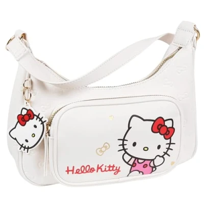 Abbildung von Sarcia.eu Handtasche Hello Kitty Weiße Baguette Tasche, Umhängetasche 25x14x7cm