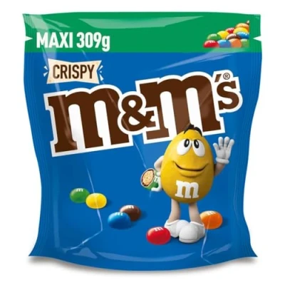 Abbildung von M&amp;M’s Crispy, Knackige Schokolinsen mit Knusperkern und bunter Zuckerhülle, Schokolade zum Teilen, 1 x 309 g