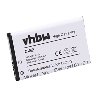 Abbildung von vhbw Akku kompatibel mit BlackBerry Gemini Curve 8520 Handy Smartphone Telefon (1000mAh, 3,7V, Li Ion)