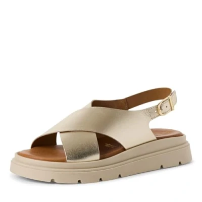 Abbildung von Tamaris Sandalette Damen Keilabsatz metallic,EU 37