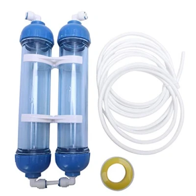 Abbildung von Pvczool Wasser Filter 2 Stuecke T33 Patronen Gehaeuse DIY Schale Flasche 4 Armaturen Fuer Umkehr Osmose System