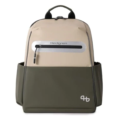 Abbildung von Hedgren 1 COMP BACKPACK BEIGE/OLIVE Einheitsgröße Unisex Erwachsene, Beige/OLIVE, Talla única, Casual