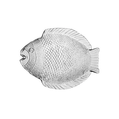 Abbildung von CRISTALICA Fischplatte Marine 26 cm Servierteller Buffet Küche transparent Glas