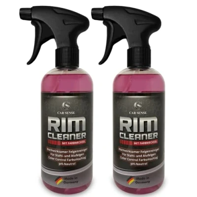 Abbildung von Car Sense Rim Cleaner 0,5L (2x0,5L) Felgenreiniger I Spezialentwicklung zur Felgen Reinigung von Alufelgen &amp; Stahlfelgen Sommer , und Winterreifen geeignet