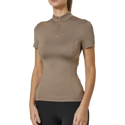 Abbildung von Equestrian Stockholm Champagne UV Protection Top Short Sleeve