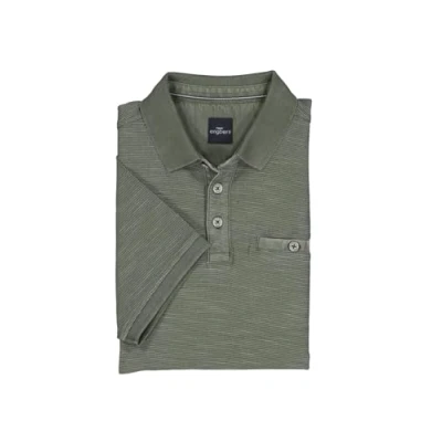Abbildung von engbers Herren Polo Shirt strukturiert, 38981, Oliv in Größe XXL